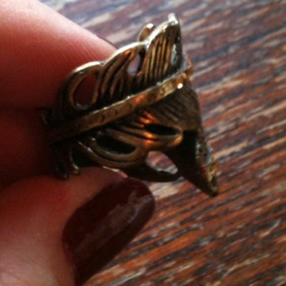 Gold colored ring size 6 - Picture 2 of 3