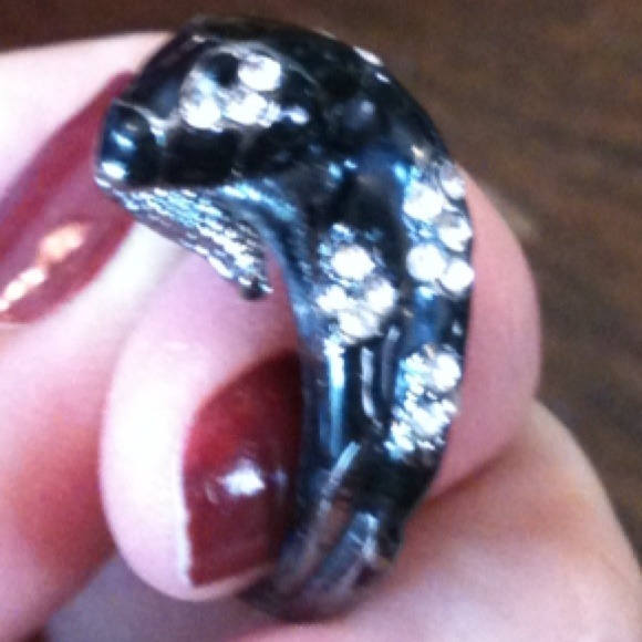 Snake ring 6/7 onyx colored ring - Picture 4 of 4