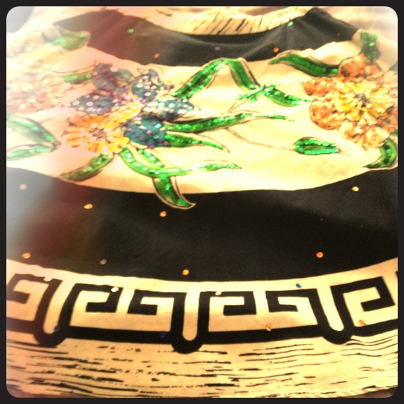 Sold!!@ Darkeststar skirt with flower sequin