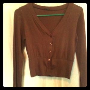 🌟Reduced🌟 Cropped brown sweater cover up.