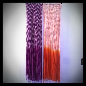 Two polkadot ombré scarves