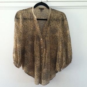 Silk floral top from Anthropologie