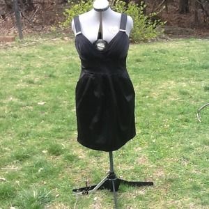 Sexy black dress with crystal accents