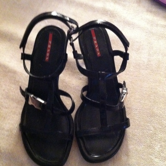 Black prada heels