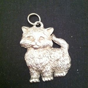 Pewter Kitten Keychain/Pendant