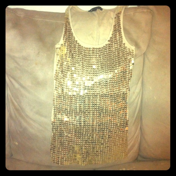 Express Tops - Gold sparkly top!!