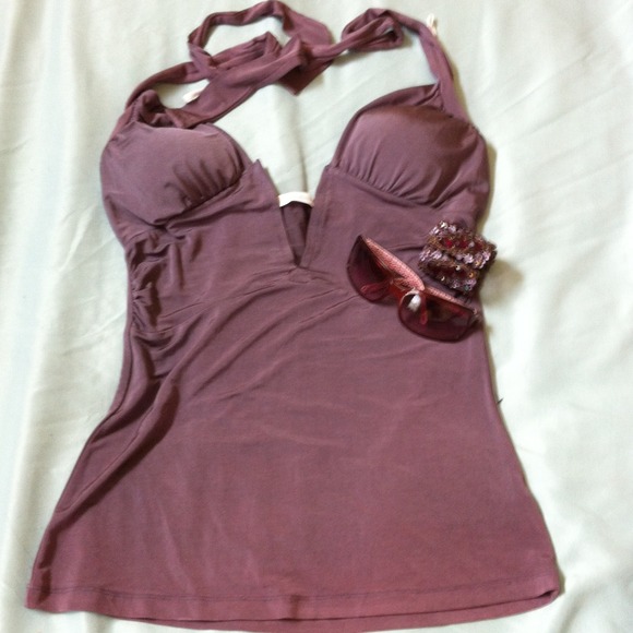 SOLD...Plum Halter top!!