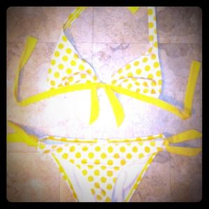 RESERVED yellow bikini and orange sundress bundle
