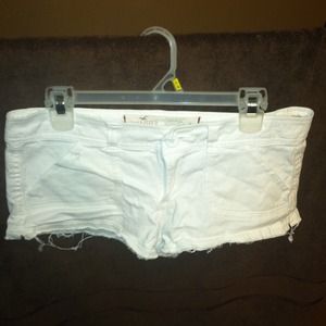 Hollister White fringed short