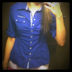 REDUCED Rocawear blue button up