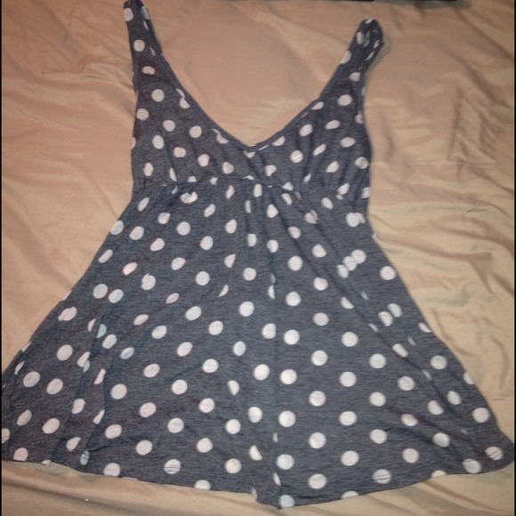 ❌SOLD❌ polka dot babydoll tank