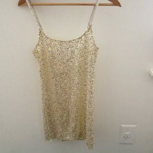 Sequin top: gold by free people