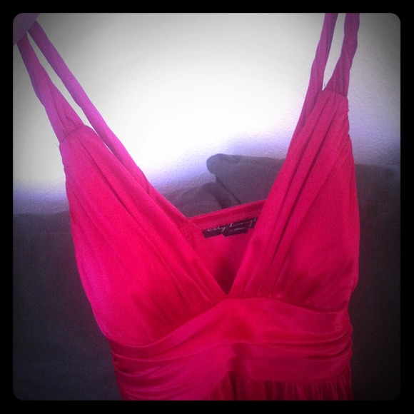 Pink silk dress