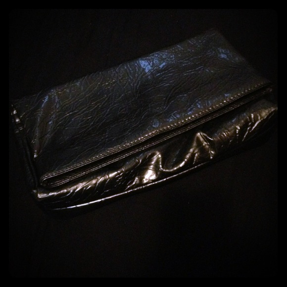 Gun metal gray folding clutch
