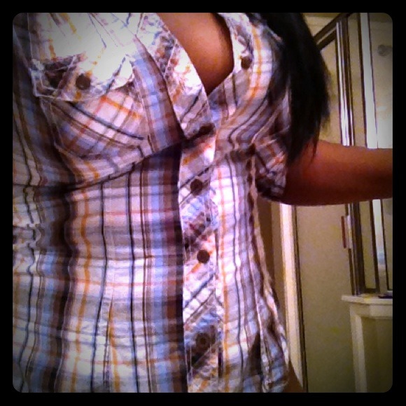 plaid flannel button down