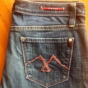 SALE VIGOSS jeans, red embroidered