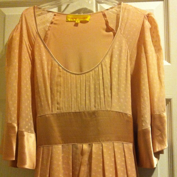 Catherine Malandrino pale pink silk dress
