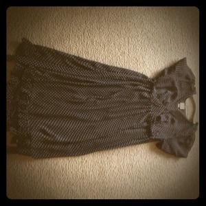 Black poka dot dress medium never worn!