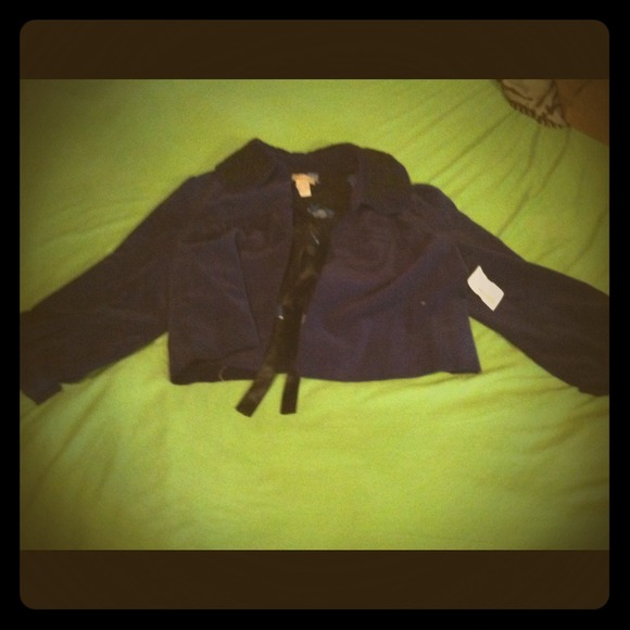 Elevenses Blue Corduroy Midriff Jacket