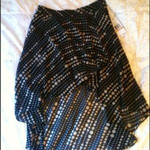 Sheer layered skirt.