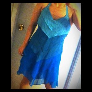 Bcbg layered chiffon dress size 2
