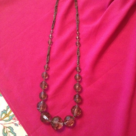 Smoky crystal necklace