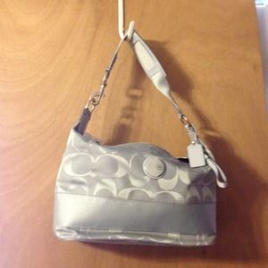 New Light blue/grey coach purse @lhellums