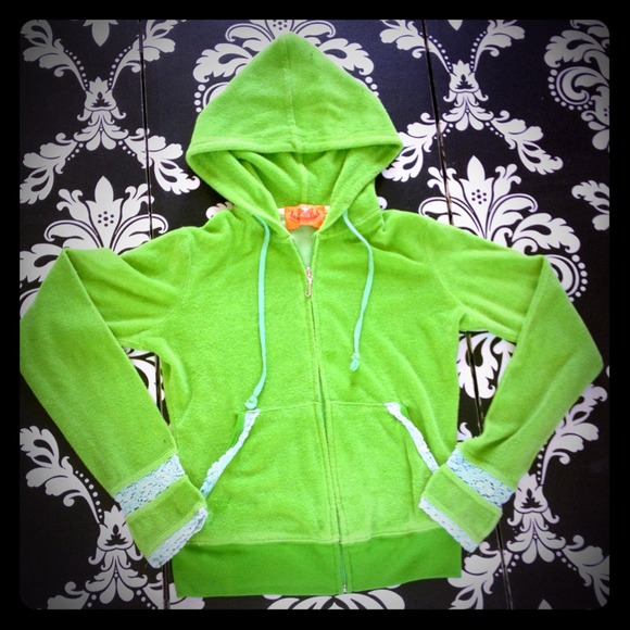 💚AUTHENTIC JUICY COUTURE TERRY CLOTH HOODIE SM💚