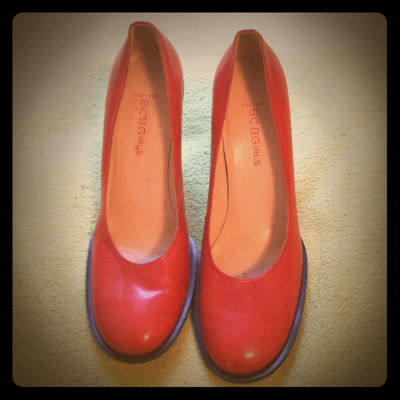 BCBG red heels size 7.