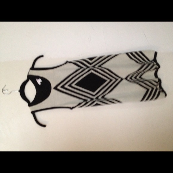 Diamond Print Sleeveless Sweater Dress REDUCED