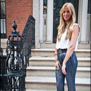 Topshop Pants & Jumpsuits - Topshop icy blue sequin harem pants Topshop Pants & Jumpsuits - Topshop icy blue sequin harem pants