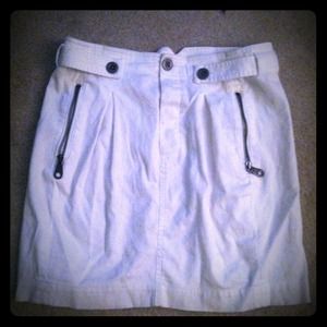 Martin + OSA white corduroy skirt