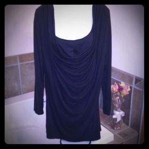 SOLDJersey knit black layered tunic