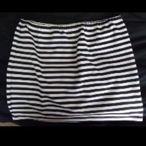 black and white skirt