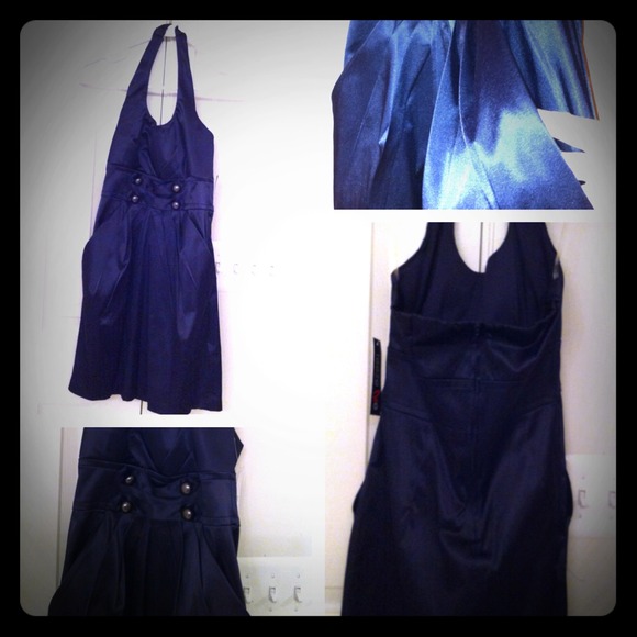 NWT Halter, side pockets cocktail dress. - Picture 1 of 1