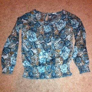 Reserved ✋@hopeann333 Floral sheer blouse