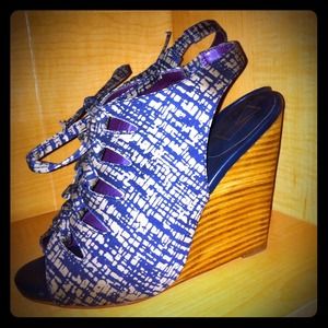 Anthropologie Shoes - REDUCED Lace up open heel wedge Anthropologie Anthropologie Shoes - REDUCED Lace up open heel wedge Anthropologie