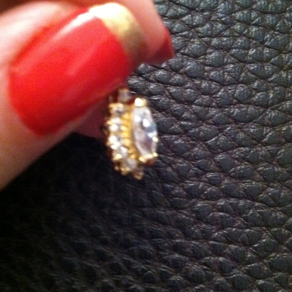 Gold Tone and Cubic Pendant - Picture 2 of 2