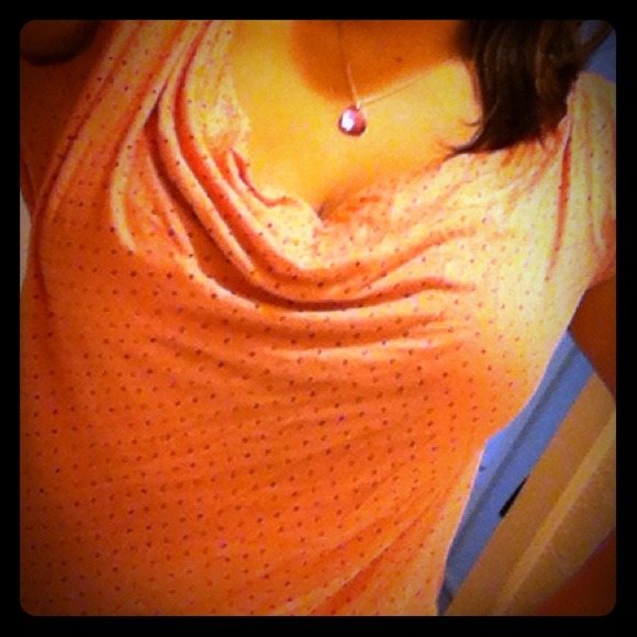 Pink polka dot shirt with open back!!