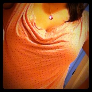 Pink polka dot shirt with open back!!