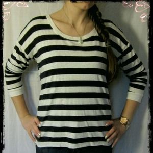 Forever 21 knit long sleeve striped top