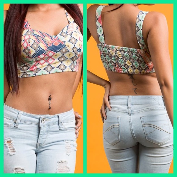 Printed Bandau Top
