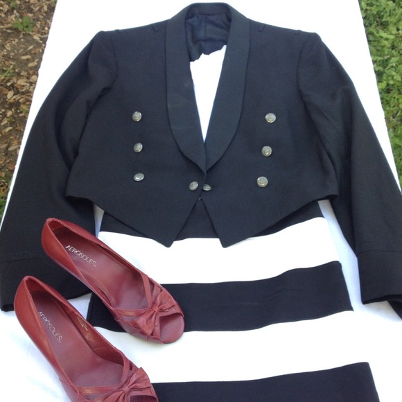 Black Vest with Military Buttons