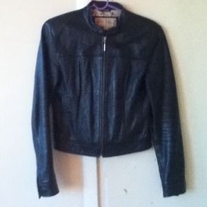 Black Leather Biker Jacket