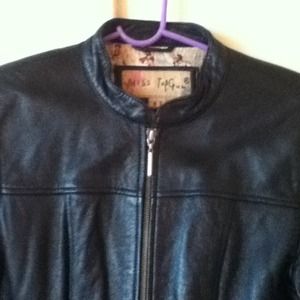 miss top gun Jackets & Coats - Black Leather Biker Jacket miss top gun Jackets & Coats - Black Leather Biker Jacket