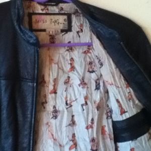 miss top gun Jackets & Coats - Black Leather Biker Jacket miss top gun Jackets & Coats - Black Leather Biker Jacket