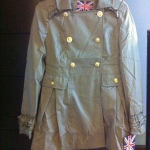 Adorable light weight jacket with ruffle detail