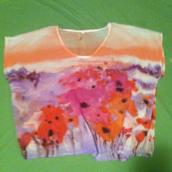 ❌SOLD Adorable Sheer Floral Top