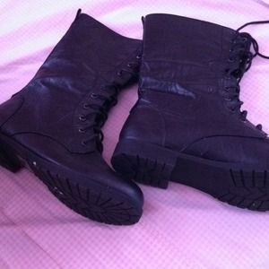 TODAY ONLY! Black Combat Boots!