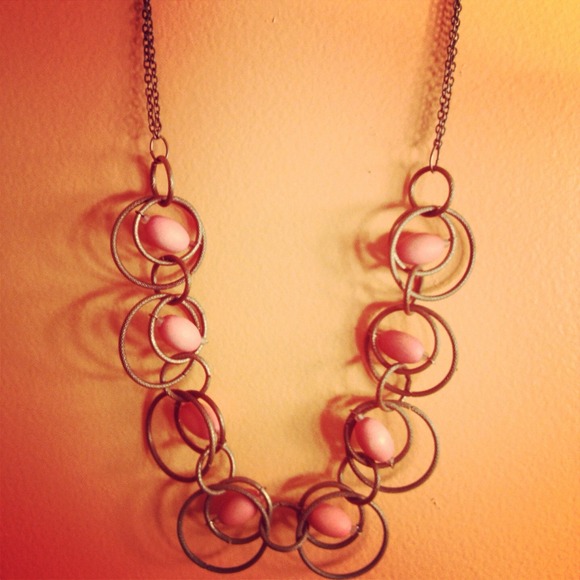 Coral olive necklace